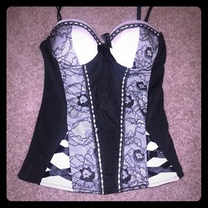 Black lace corset